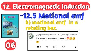 12Electromagnetic induction 06 Maharashtra board physics motional emf class 12 [upl. by Limay]