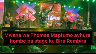 Mwana wa Thomas Mapfumo avhura hombe pa stage ku Bira Rembira [upl. by Hadleigh]