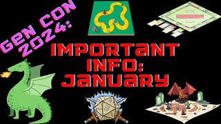 GenCon 2024 January Info [upl. by Freiman637]