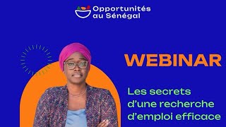 Secrets dune recherche demploi efficace Webinar du 25 janvier 2024 [upl. by Taveda]