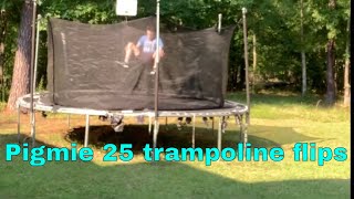 Doing all of Pigmies 25 easy trampoline flips [upl. by Wardieu799]