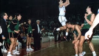 Final Euroliga 1992 PartizánJoventut El triple de Djordjevic Audio MontesGarcíaSiro [upl. by Dualc]