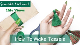 How to make tassels  Tassel Earrings  Silk Thread Tassels  Tassels for Saree  By Laraib [upl. by Boehmer845]