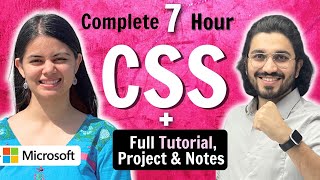 CSS Tutorial for Beginners  Complete CSS with Project Notes amp Code [upl. by Ausoj]