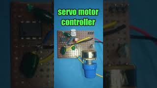 servo motor controller circuit using proximity sensor  without Arduino [upl. by Thorvald425]