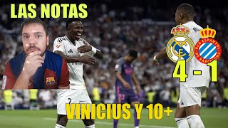 LAS NOTAS DEL REAL MADRID 4  1 ESPANYOL A MBAPPE HAY QUE PEDIRLE MUCHO MAS [upl. by Suoivart219]