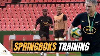 Springboks Ellis Park Training ahead of their epic clash against All Blacks [upl. by Irelav]