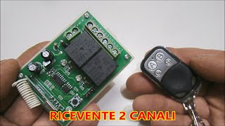 ⚡come programmare una ricevente a 2 canali 433 mhz  tutorial [upl. by Radley834]