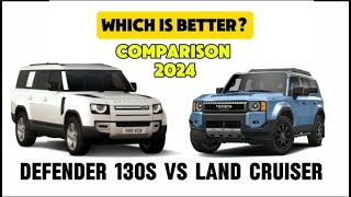 Toyota Land Cruiser vs Land Rover defender 130s 2024  Comparison 2024 [upl. by Ysiad]