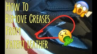 HOW TO REMOVE SCUFFS FROM PATENT LEATHER JORDAN 11 [upl. by Marchall]