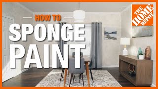 How to Sponge Paint  The Home Depot [upl. by Hsu]