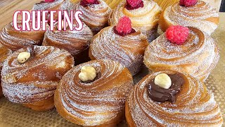 Recette Cruffins avec ma nouvelle recette de pâte à croissant [upl. by Tressia424]