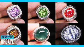 GEMSTONES UPDATE 14102024 KUNZITE PERIDOT JADEITE IMPERIAL TOPAZ RUBY GRANDIDIERITE AFGHANITE AMBER [upl. by Melloney]