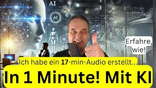 Dieses deutsche 17minAudio habe ich in 1 min erstellt Mit KI Für 0 € Du auch [upl. by Janaya301]