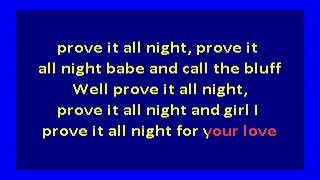 Bruce Springsteen  Prove It All Night karaoke [upl. by Gnilyam973]