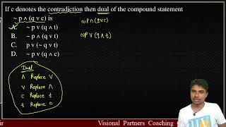 If c denotes the contradiction then dual of the compound statement  p ˄ q v c is [upl. by Lanaj]