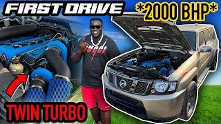 FIRST DRIVE MY 2000 BHP NISSAN PATROL BUILD😮‍💨👌🏾PART 2 [upl. by Aztiram]