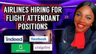 WHERE TO APPLY FOR A FLIGHT ATTENDANT POSITION I AIRLINES HIRING CURRENTLY [upl. by Llahsram]