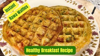 Rawa waffle recipe savo savoury waffles recipe Suji Breakfast Recipe evening snacks recipes [upl. by Elocon883]