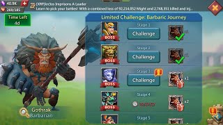 Lords mobile Barbarian limited Challenge stage 3 auto  Barbarian stage 3  Barbaric journey stage 3 [upl. by Llevra788]