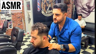 ASMR MASSAGE • HairHeadarmshoulderear crackface • turkish barber massage [upl. by Lleneg]