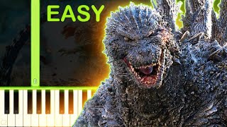 Pray  GODZILLA MINUS ONE  EASY Piano Tutorial [upl. by Ainaj]