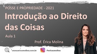 AULA 1  INTRODUÇÃO AO DIREITO DAS COISAS [upl. by Enyak]