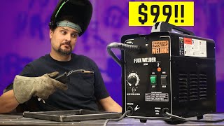 Harbor Freight Welder Chicago Electric 125 Review Setup and Test [upl. by Ahtaela]