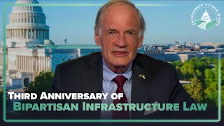 Senator Carper Celebrates Three Years of the Bipartisan Infrastructure Law [upl. by Conni521]