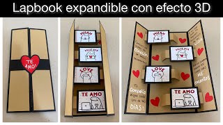 Sorprende a tu novio a  Lapbook EXPANDIBLE con efecto 3D de amor [upl. by Eiramlehcar241]