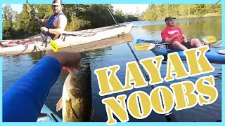 Taking 2 NOOBS Fishing in KAYAKS [upl. by Cavan868]