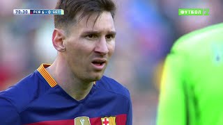 Lionel Messi vs Getafe Home 1516 HD 720p  English Commentary [upl. by Ayvid]