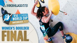 Womens Boulder final highlights  Innsbruck 2022 [upl. by Chari220]