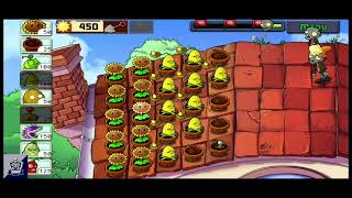 Plants vs Zombies Adventure 1Roof Level 7 [upl. by Lief]