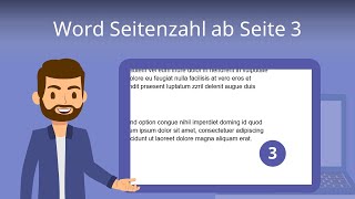 Word Seitenzahl ab Seite 3 So gehts  Studyflix [upl. by Raine581]