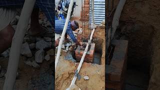 Column concrete work👍👍 construction shortsfeed skills concrete amazingshorts [upl. by Elorac]