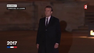 Emmanuel Macron arrive sur scène au Louvre France 2 [upl. by Flore]