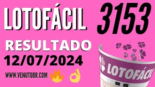 🍀 Resultado Lotofácil 3153 [upl. by Htrag]