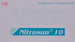 Nitrosun 10 Tablets  Medicine for Insomnia  Uses Dose Side Effects Precautions  MedPharma 24x7 [upl. by Eahsal]