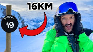 I Skied The Worlds Longest Black Run [upl. by Edlitam]