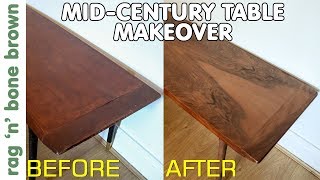 Repair and Veneer  Mid Century Coffee Table Makeover [upl. by Neall]