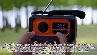 12000mAh Solar amp Hand Crank Weather Radio with LED Light amp Phone Charger Only 842 [upl. by Biagio472]