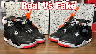 Air Jordan 4 Bred Reimagined Real Vs Fake review [upl. by Buddy]