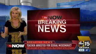 Goodyear teacher arrested for sex misconduct with student [upl. by Eehc429]