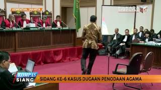 Ahok Jalani Sidang Keenam [upl. by Limemann]