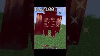 Minecraft 100 days videos be like💀minecraftmemes [upl. by Housen]