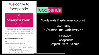 Foodpanda New Rider Guide Roadrunner app installation  login  username  password  android  ios [upl. by Caasi950]