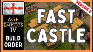 Aoe4  English Fast Castle Build Order [upl. by Anilatsyrc]