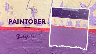 PAINTOBER Day 15 Stencils and Painting Hieroglyphs LIlac and Purple Mood With Pinks Mood Flag 15 [upl. by Deys575]