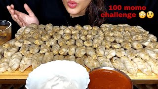 100 MOMO EATING CHALLENGE  SPICY 🔥 MOMO EATING  EATING CHALLENGE  FOOD CHALLENGE VIDEOS ASMR [upl. by Auka]